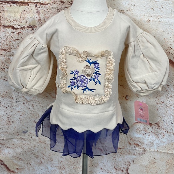 ❌ NWT Vintage Scalloped Embroider Sweatshirt Dress - Picture 9 of 15